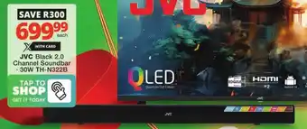 Checkers JVC Black 2.0 Channel Soundbar offer