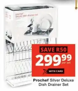 Checkers Prochef Silver Deluxe Dish Drainer Set offer