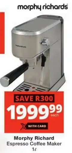 Checkers Morphy Richard Espresso Coffee Maker offer