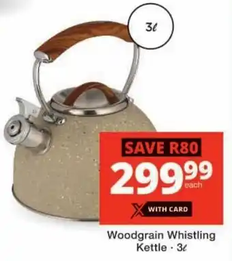 Checkers Woodgrain Whistling Kettle offer