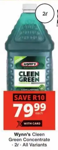 Checkers Wynn's Cleen Green Concentrate offer