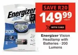 Checkers Energizer Vision Headlamp with Batteries offer