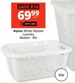 Checkers Alplas White Hipster Laundry Basket offer