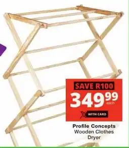 Checkers Profile Concepts Wooden Clothes Dryer offer