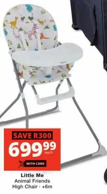 Checkers Little Me Animal Friends High Chair offer