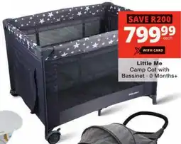 Checkers Little Me Camp Cot with Bassinet offer