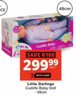 Checkers Little Darlings Cuddle Baby Doll offer