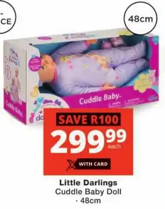 Checkers Little Darlings Cuddle Baby Doll offer
