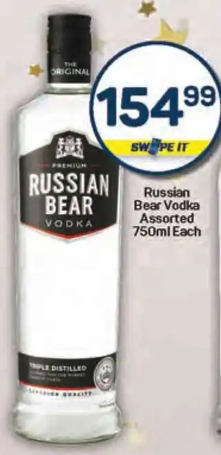 Pick n Pay Russian Bear Vodka Assorted offer