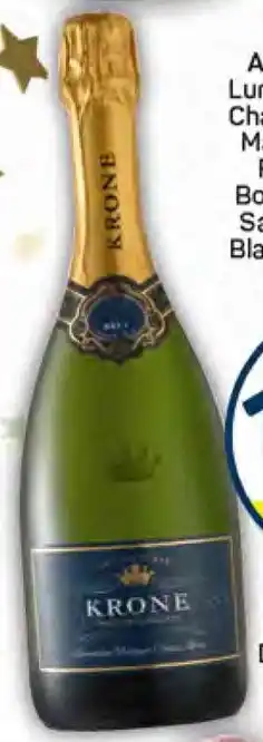 Pick n Pay Krone Cuvee Brut, Cuvee Brut Rosé or Night Nectar Demi-Sec or Rosé Méthode Cap Classique offer