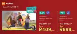 Teljoy Xiaomi 55" A Pro QLED TV offer