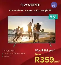 Teljoy Skyworth 55" Smart QLED Google TV offer