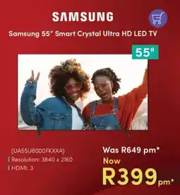 Teljoy Samsung 55" Smart Crystal Ultra HD LED TV offer