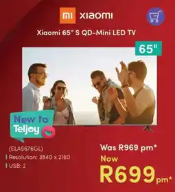 Teljoy Xiaomi 65" S QD-Mini LED TV offer