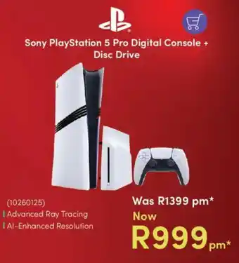 Teljoy Sony PlayStation 5 Pro Digital Console + Disc Drive offer