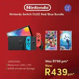 Teljoy Nintendo Switch OLED Red/ Blue Bundle offer