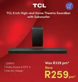 Teljoy TCL 5.1ch High-end Home Theatre Soundbar with Subwoofer offer