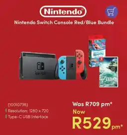 Teljoy Nintendo Switch Console Red/ Blue Bundle offer