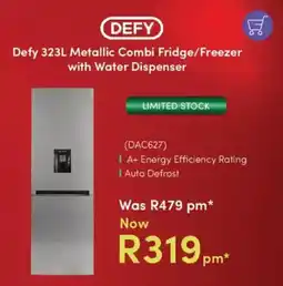 Teljoy Defy Metallic Combi Fridge/Freezer with Water Dispenser offer
