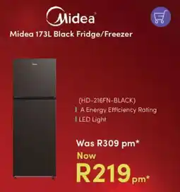 Teljoy Midea Black Fridge/ Freezer offer