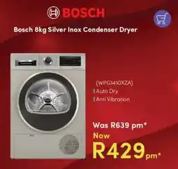 Teljoy Bosch Silver Inox Condenser Dryer offer