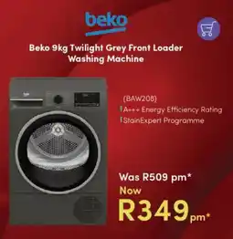 Teljoy Beko Twilight Grey Front Loader Washing Machine offer