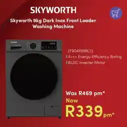 Teljoy Skyworth Dark Inox Front Loader Washing Machine offer