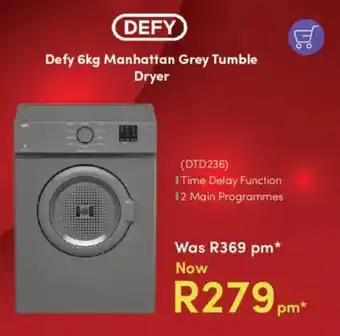 Teljoy Defy Manhattan Grey Tumble Dryer offer