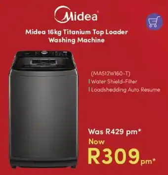 Teljoy Midea Titanium Top Loader Washing Machine offer