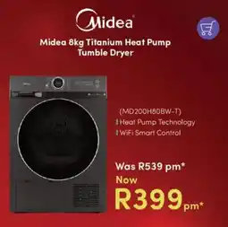 Teljoy Midea Titanium Heat Pump Tumble Dryer offer