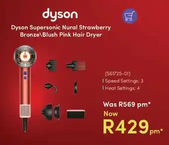 Teljoy Dyson Supersonic Nural Strawberry Bronze/ Blush Pink Hair Dryer offer