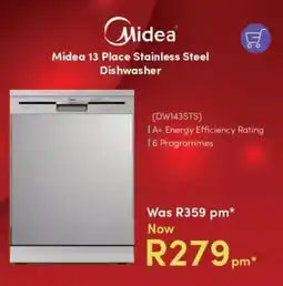 Teljoy Midea 13 Place Stainless Steel Dishwasher offer