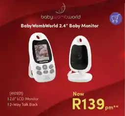 Teljoy Baby WombWorld 2.4" Baby Monitor offer