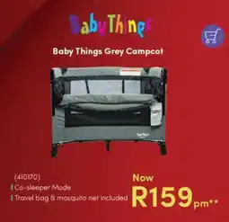 Teljoy Baby Things Grey Campcot offer