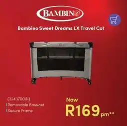 Teljoy Bambino Sweet Dreams LX Travel Cot offer