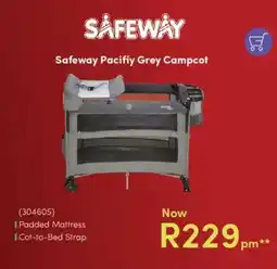 Teljoy Safeway Pacifiy Grey Campcot offer
