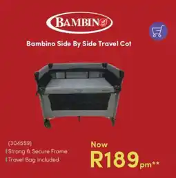 Teljoy Bambino Side By Side Travel Cot offer