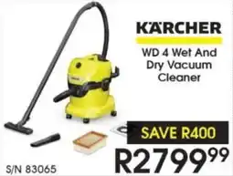 Hirsch's Karcher WD 4 Wet And Dry Vacuum Cleaner offer