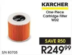 Hirsch's Karcher One-Piece Cartridge Filter WD2 offer