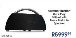 Hirsch's Harman/ Kardon Go + Play 3 Bluetooth Black Portable Speaker offer