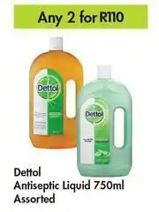 Game Dettol Antiseptic Liquid Assorted-For Any 2 x 750ml offer