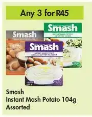 Smash Instant Mash Potato Assorted-For Any 2 x 104g