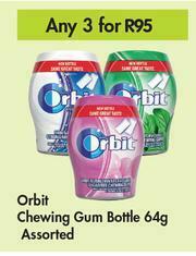 Game Orbit Chewing Gum Bottle Assorted-For Any 3 x 64g offer