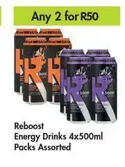 Game Reboost Energy Drinks Assorted-For Any 2 x 4 x 500ml Per Pack offer