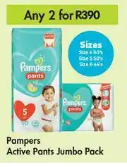 Game Pampers Active Pants Jumbo Pack-For Any 2 offer