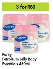 Game Purity Petroleum Jelly Baby Essentials-For 3 x 450ml offer