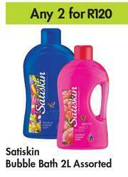 Game Satiskin Bubble Bath Assorted-For Any 2 x 2L offer