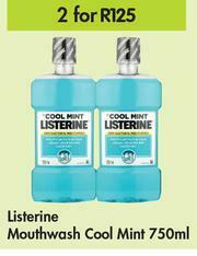 Listerine Mouthwash Cool Mint-For 2 x 750ml