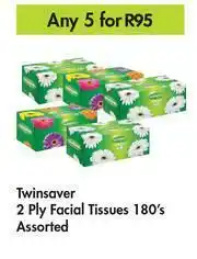 Game Twinsaver 2 Ply Facila Tissues Assorted-For Any 5 x 180's offer