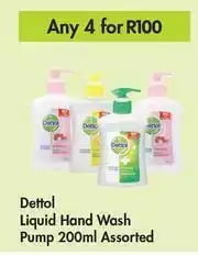 Game Dettol Liquid Hand Wash Pump Assorted-For Any 4 x 200ml offer